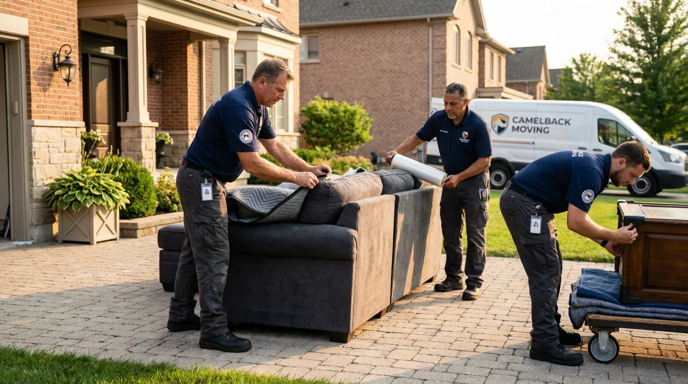 Large estate moving crew wrapping furniture in Mayersville, MS
